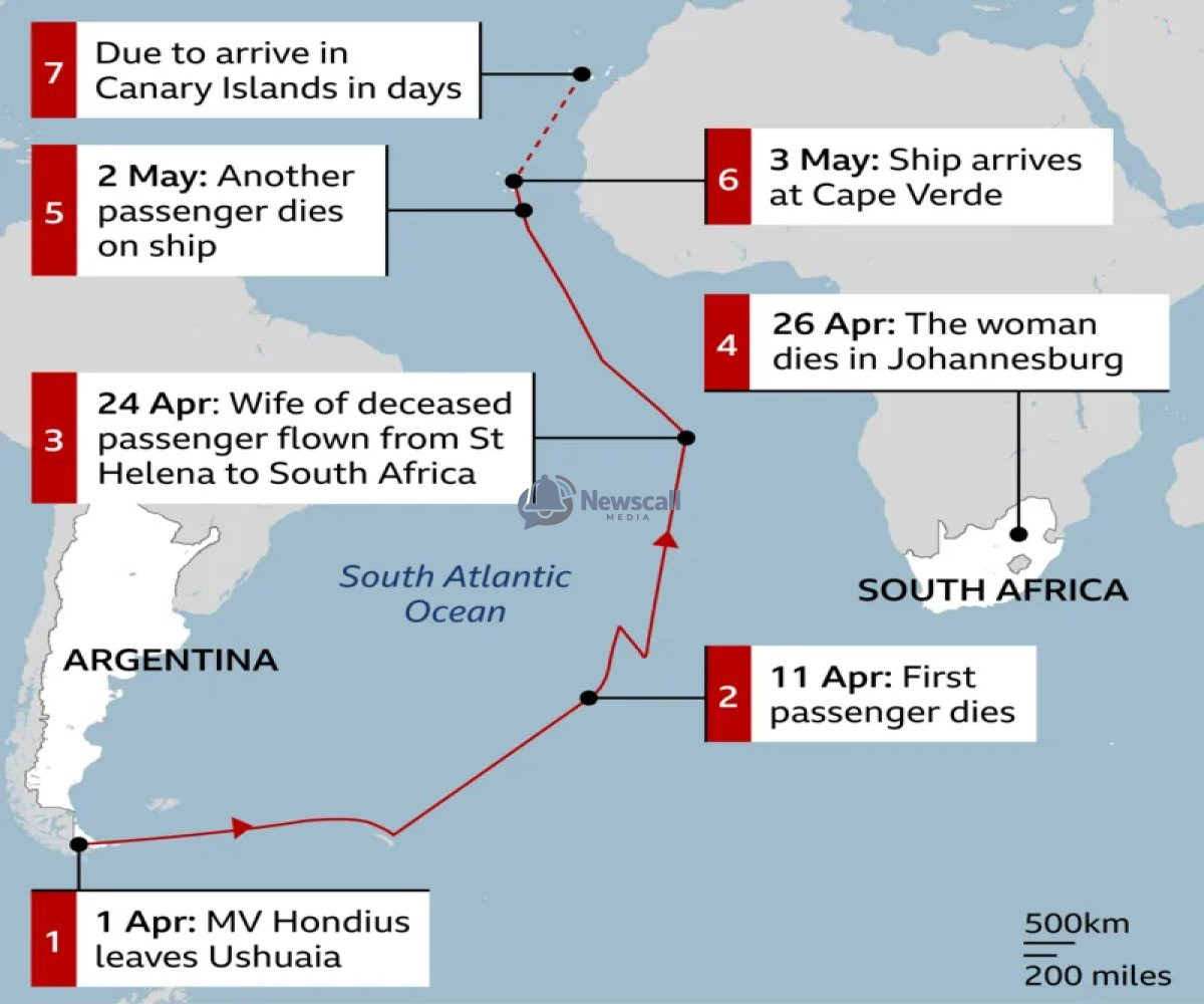 Worldwide race to trace passengers from hantavirus-hit cruise ship
