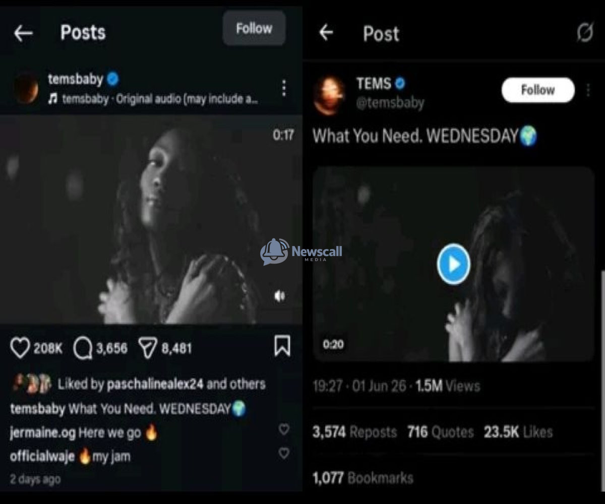Tems Sparks Mixed Reactions After Announcing New Song Amid National Concerns